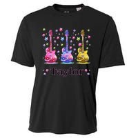 Girl Retro Taylor First Name Personalized Groovy 80S Gift Cooling Performance Crew T-Shirt