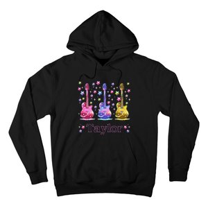 Girl Retro Taylor First Name Personalized Groovy 80S Gift Hoodie