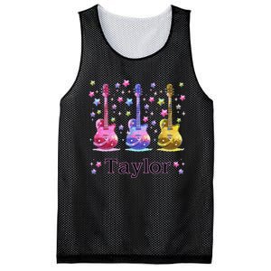 Girl Retro Taylor First Name Personalized Groovy 80S Gift Mesh Reversible Basketball Jersey Tank