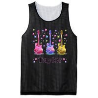 Girl Retro Taylor First Name Personalized Groovy 80S Gift Mesh Reversible Basketball Jersey Tank