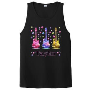 Girl Retro Taylor First Name Personalized Groovy 80S Gift PosiCharge Competitor Tank