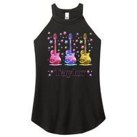 Girl Retro Taylor First Name Personalized Groovy 80S Gift Women's Perfect Tri Rocker Tank