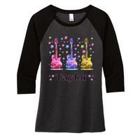 Girl Retro Taylor First Name Personalized Groovy 80S Gift Women's Tri-Blend 3/4-Sleeve Raglan Shirt