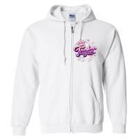 Girl Retro Taylor First Name Personalized Groovy 80S Full Zip Hoodie