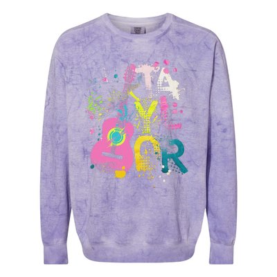 Girl Retro Taylor First Name Personalized Groovy 70S 80S Colorblast Crewneck Sweatshirt