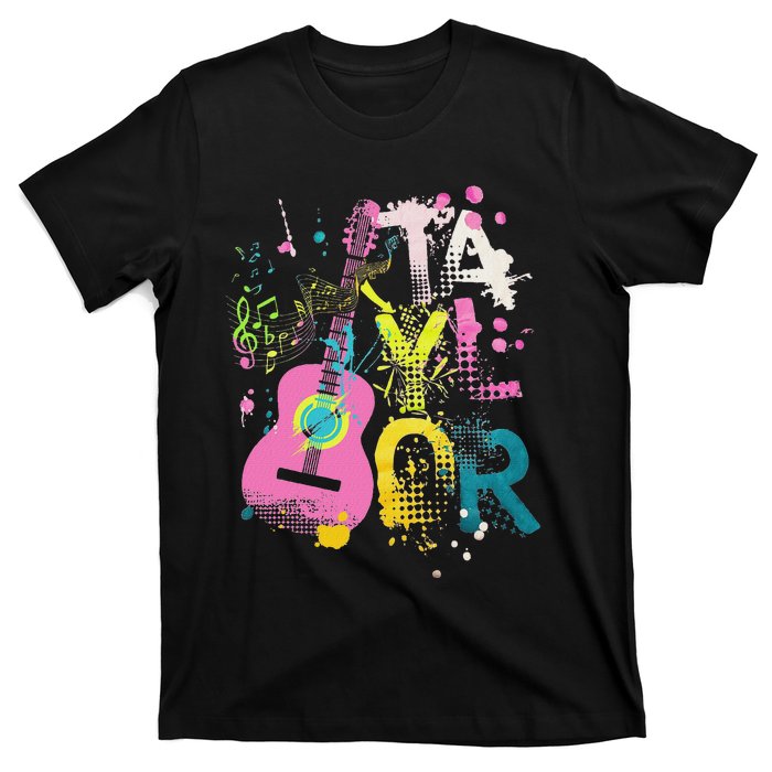 Girl Retro Taylor First Name Personalized Groovy 70S 80S T-Shirt