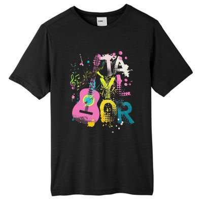 Girl Retro Taylor First Name Personalized Groovy 70S 80S Tall Fusion ChromaSoft Performance T-Shirt