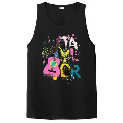 Girl Retro Taylor First Name Personalized Groovy 70S 80S PosiCharge Competitor Tank