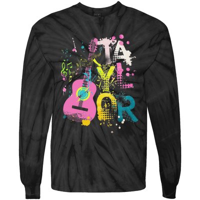 Girl Retro Taylor First Name Personalized Groovy 70S 80S Tie-Dye Long Sleeve Shirt