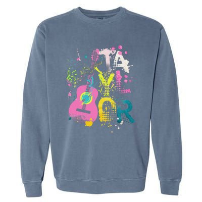 Girl Retro Taylor First Name Personalized Groovy 70S 80S Garment-Dyed Sweatshirt