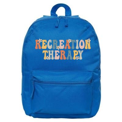 Groovy Recreational Therapy Therapist Rt Month Therapy Meaningful Gift 16 in Basic Backpack