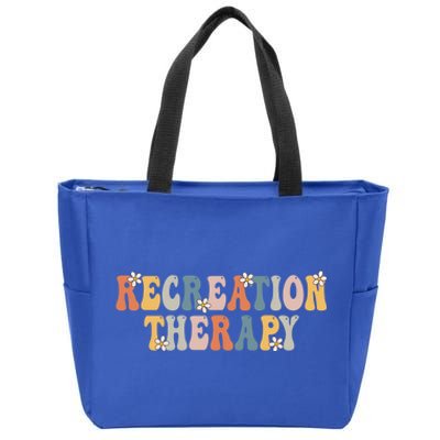 Groovy Recreational Therapy Therapist Rt Month Therapy Meaningful Gift Zip Tote Bag