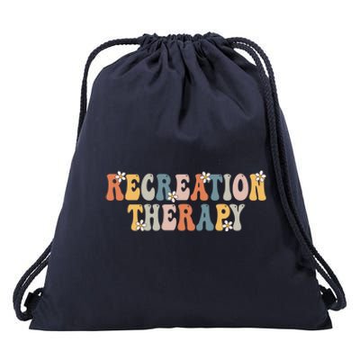 Groovy Recreational Therapy Therapist Rt Month Therapy Meaningful Gift Drawstring Bag