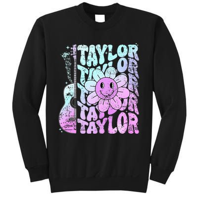 Girl Retro Taylor First Name Personalized Sweatshirt