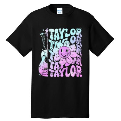 Girl Retro Taylor First Name Personalized Tall T-Shirt