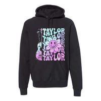 Girl Retro Taylor First Name Personalized Premium Hoodie