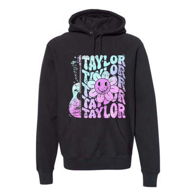 Girl Retro Taylor First Name Personalized Premium Hoodie