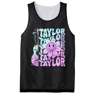 Girl Retro Taylor First Name Personalized Mesh Reversible Basketball Jersey Tank