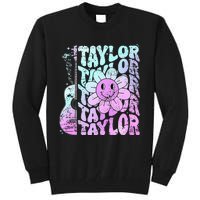 Girl Retro Taylor First Name Personalized Tall Sweatshirt