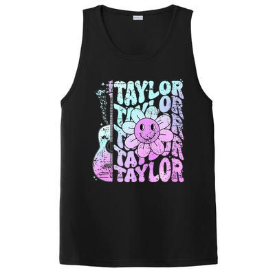 Girl Retro Taylor First Name Personalized PosiCharge Competitor Tank