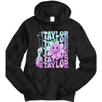 Girl Retro Taylor First Name Personalized Tie Dye Hoodie