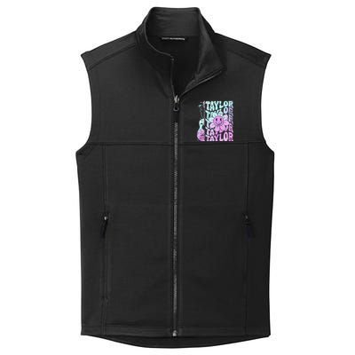 Girl Retro Taylor First Name Personalized Collective Smooth Fleece Vest