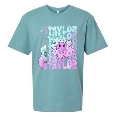 Girl Retro Taylor First Name Personalized Sueded Cloud Jersey T-Shirt