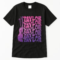 Girl Retro Taylor First Name Personalized Groovy 70s 80s Tall T-Shirt