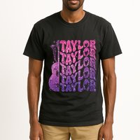 Girl Retro Taylor First Name Personalized Groovy 70s 80s Tall T-Shirt