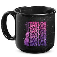 Girl Retro Taylor First Name Personalized Groovy 70s 80s 15oz Campfire Ceramic Mug