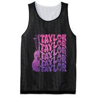 Girl Retro Taylor First Name Personalized Groovy 70s 80s Mesh Reversible Basketball Jersey Tank
