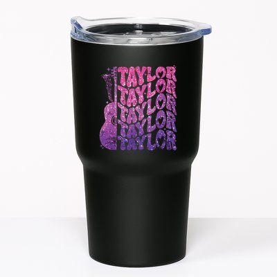 Girl Retro Taylor First Name Personalized Groovy 70s 80s Tumbler