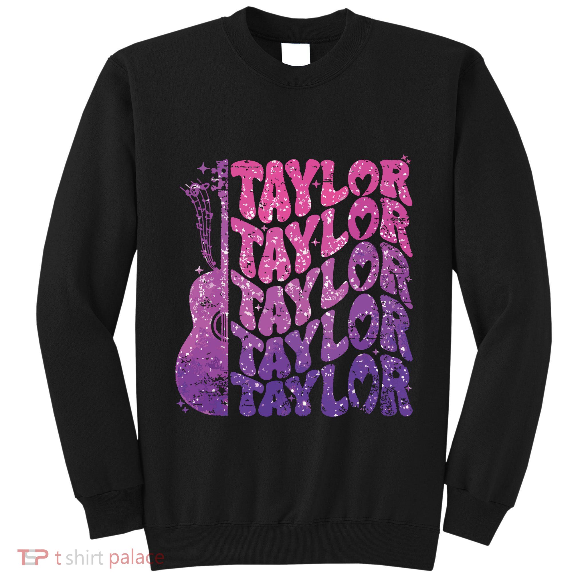 Girl Retro Taylor First Name Personalized Groovy 70s 80s Tall Sweatshirt