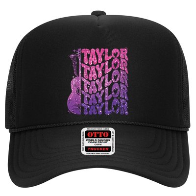 Girl Retro Taylor First Name Personalized Groovy 70s 80s Trucker Hat
