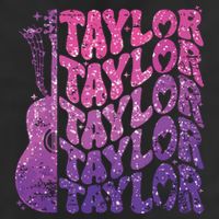 Girl Retro Taylor First Name Personalized Groovy 70s 80s Microfiber Hand Towel