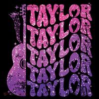 Girl Retro Taylor First Name Personalized Groovy 70s 80s Zip Tote Bag