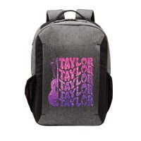 Girl Retro Taylor First Name Personalized Groovy 70s 80s Vector Backpack