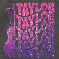 Girl Retro Taylor First Name Personalized Groovy 70s 80s Vector Backpack