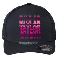 Girl Retro Taylor First Name Taylor Groovy Birthday Taylor Flexfit Unipanel Trucker Cap