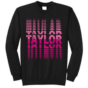 Girl Retro Taylor First Name Taylor Groovy Birthday Taylor Sweatshirt