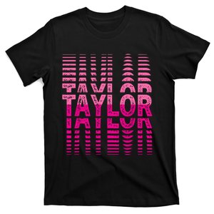 Girl Retro Taylor First Name Taylor Groovy Birthday Taylor T-Shirt