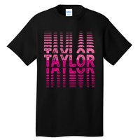 Girl Retro Taylor First Name Taylor Groovy Birthday Taylor Tall T-Shirt