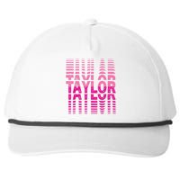 Girl Retro Taylor First Name Taylor Groovy Birthday Taylor Snapback Five-Panel Rope Hat