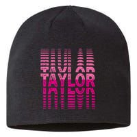 Girl Retro Taylor First Name Taylor Groovy Birthday Taylor Sustainable Beanie