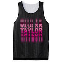 Girl Retro Taylor First Name Taylor Groovy Birthday Taylor Mesh Reversible Basketball Jersey Tank