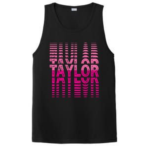 Girl Retro Taylor First Name Taylor Groovy Birthday Taylor PosiCharge Competitor Tank