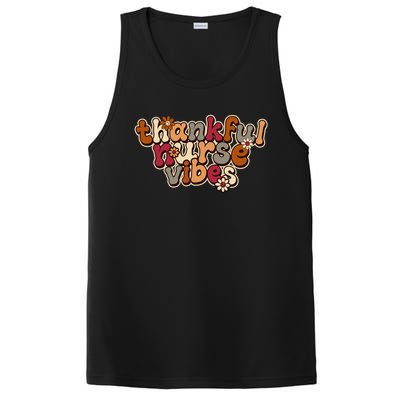 Groovy Retro Thankful Nurse Vibes Cute Floral Hippie Meaningful Gift PosiCharge Competitor Tank