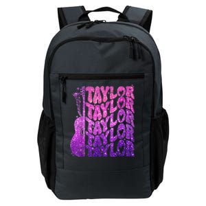 Girl Retro TâYlor First Name Personalized Groovy 80S Pink Daily Commute Backpack