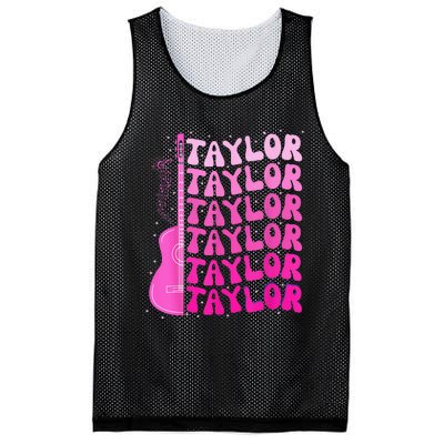 Girl Retro Taylor First Name Personalized Birthday Mesh Reversible Basketball Jersey Tank