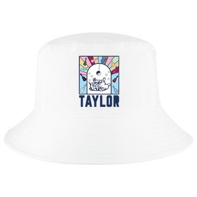 Girl Retro Taylor First Name Personalized Groovy Birthday Cool Comfort Performance Bucket Hat